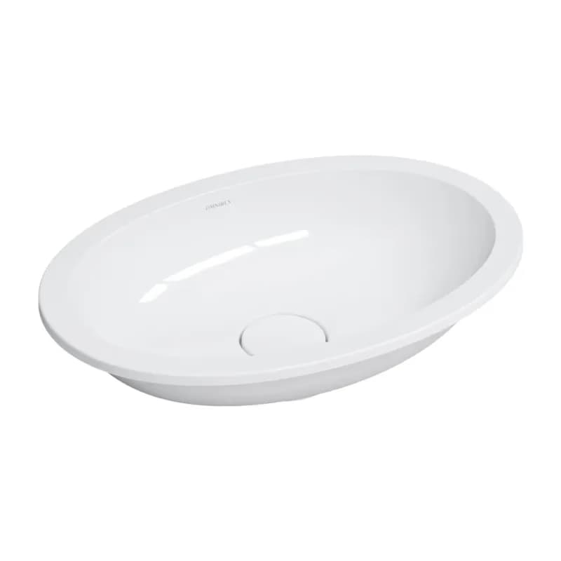 OMNIRES - SHELL M+ umývadlo zapustené do dosky, 48 x 31 cm, lesklá biela SHELL480UPBP 2