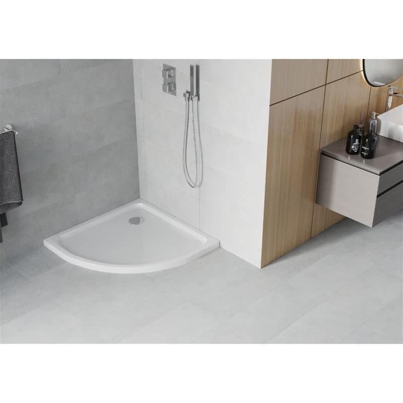 MEXEN - Flat sprchová vanička štvrťkruhová slim 100 x 100, biela 41101010 2