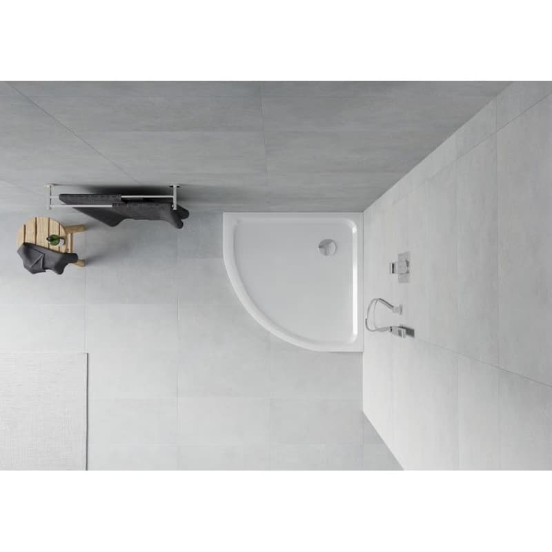 MEXEN - Flat sprchová vanička štvrťkruhová slim 100 x 100, biela 41101010 3