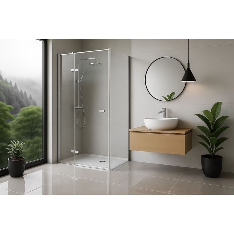 REA/S - Sprchovací kút Atlas 80x80 Chrome vpravo KPL-K4363 2