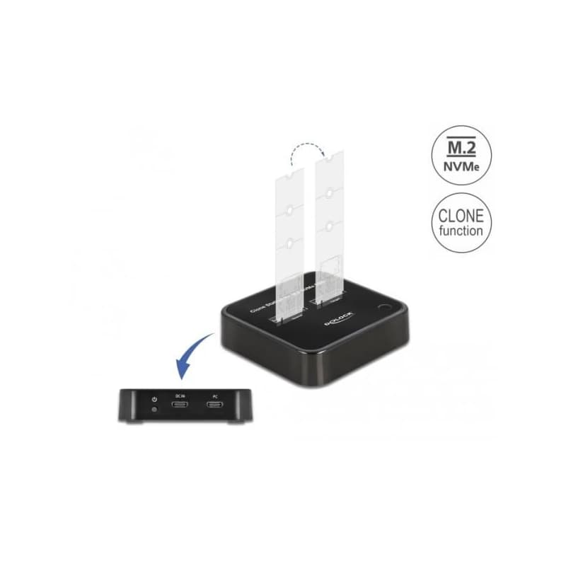Delock Dokovacia stanica M.2 pre 2 x SSD M.2 NVMe PCIe s funkciou klonovania