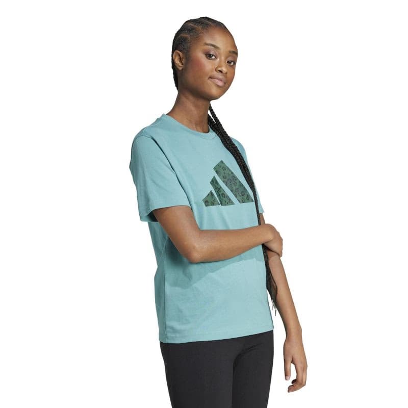 Dámske tričko s krátkym rukávom ADIDAS Animal Graphic Tee W powder teal 2