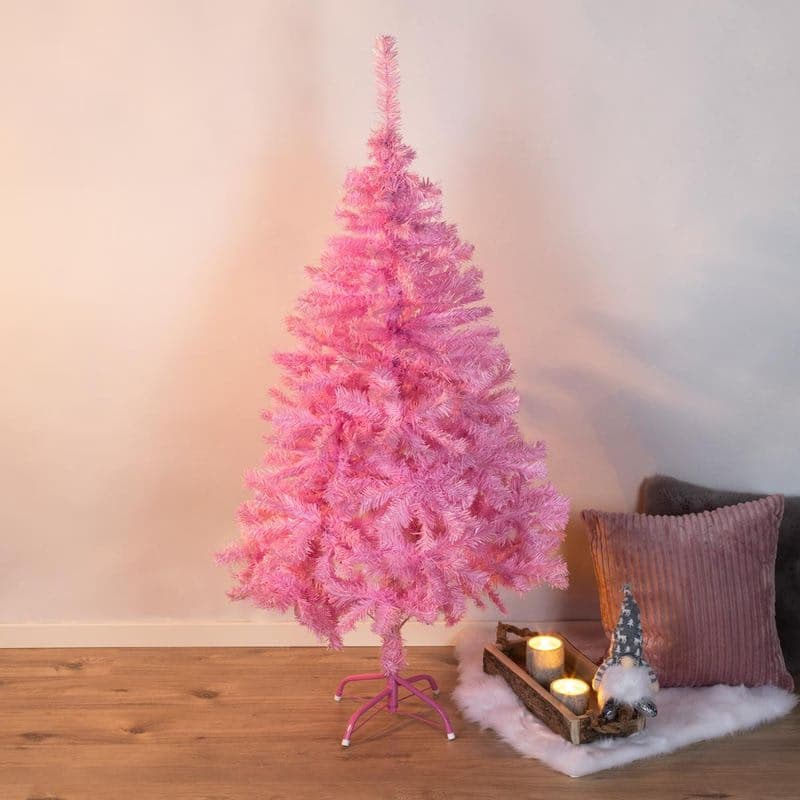 Umelý vianočný stromček 150 cm, ružový