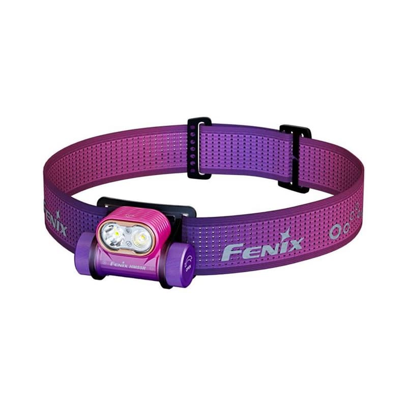 Fenix HM55RNBL-LED stmievateľná nabíjateľná čelovka LED/USB 1600mAh IP68 1200lm 141,2h fialová HM55RNBL