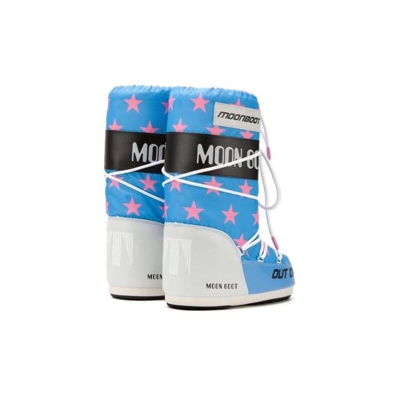 Vysoké zimné topánky MOON BOOT ICON RETROBIKER, 002 pink stars 3