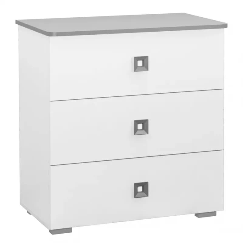 Komoda Bb05  biela+sivá 1