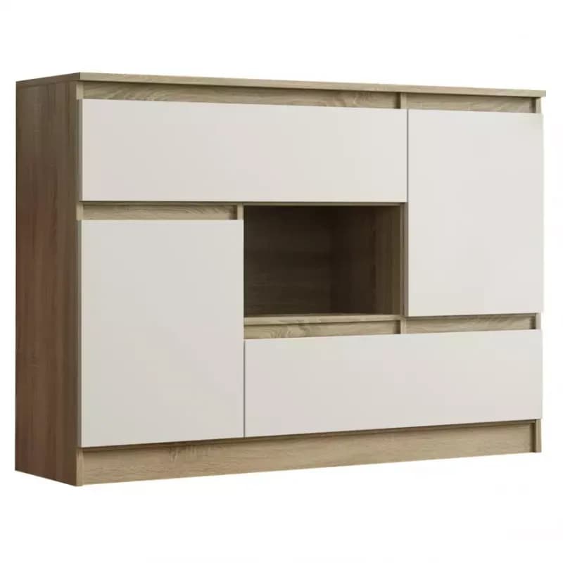 Komoda Merdia Sonoma/Biely 1