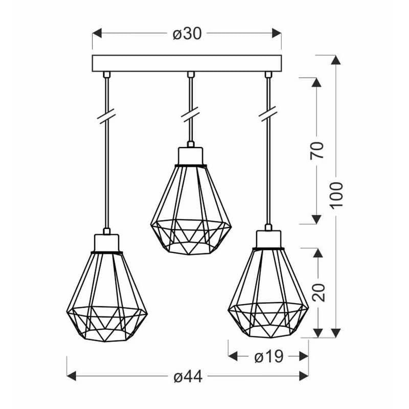 Závesná lampa PRIMO Candellux 5