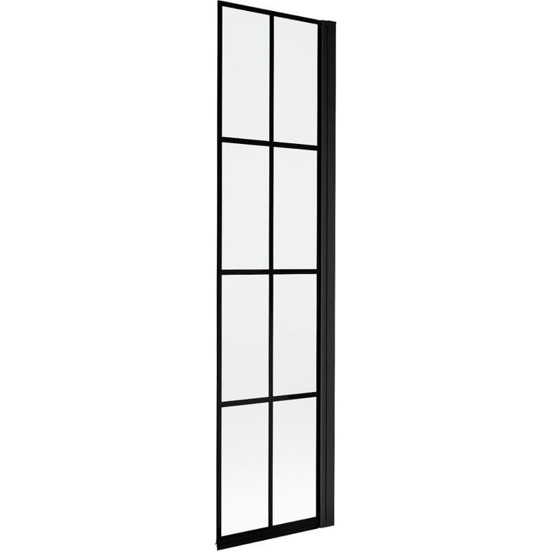 MEXEN - MIST vaňová zástena 50x150 cm 6mm 1-s, čierna, dekor, pravá 8A9-050-001-70-77-P
