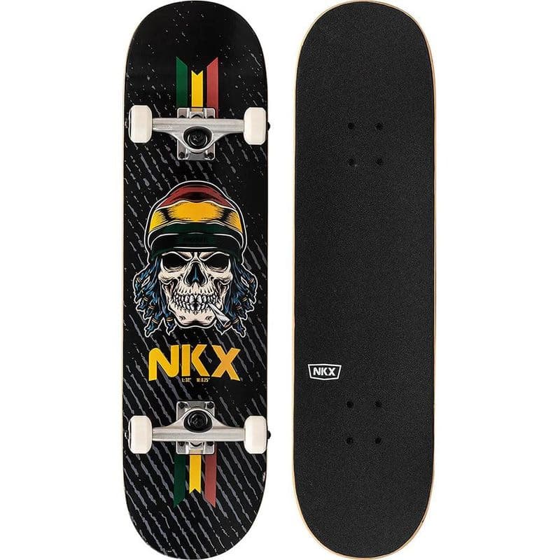 Skateboard NKX Rasta Skull 1