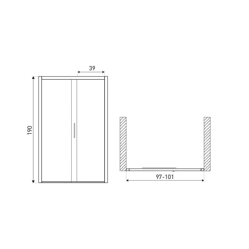 KERRA - Dvere sprchové Silves DR 100 5907548114716 2