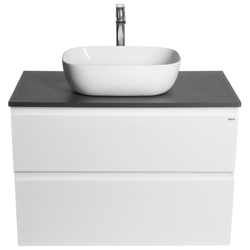AQUALINE - ALTAIR skrinka s doskou 87,5 cm, biela/antracit bridlica AI290-03 3