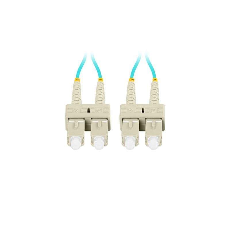 LANBERG optický patch cord MM SC/UPC-SC/UPC duplex 2m LSZH OM3 50/125 priemer 3mm, farba cyan 4