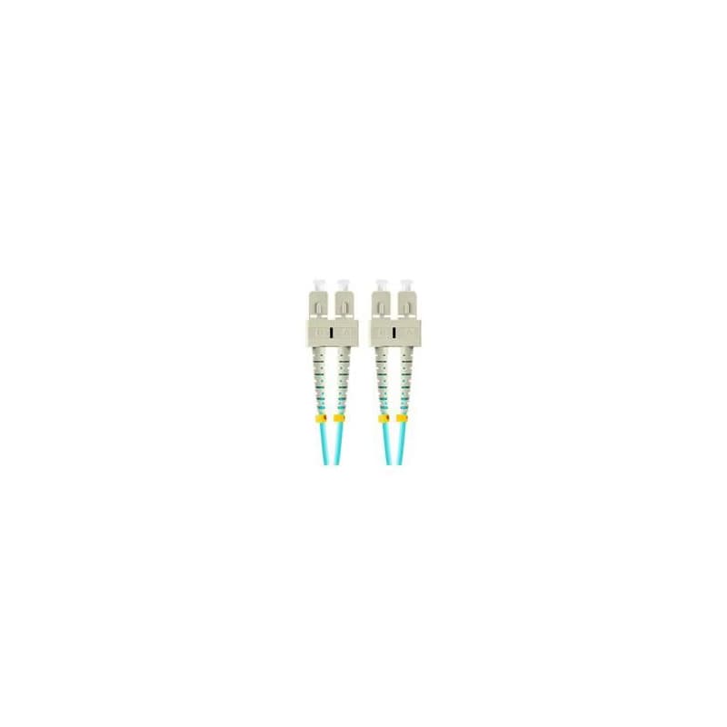 LANBERG optický patch cord MM SC/UPC-SC/UPC duplex 2m LSZH OM3 50/125 priemer 3mm, farba cyan 5