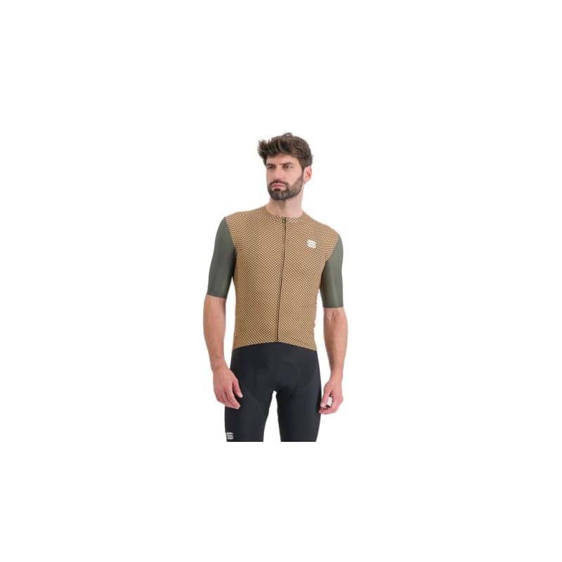 Pánsky cyklistický dres s krátkym rukávom SPORTFUL Checkmate jersey, beetle papaya
