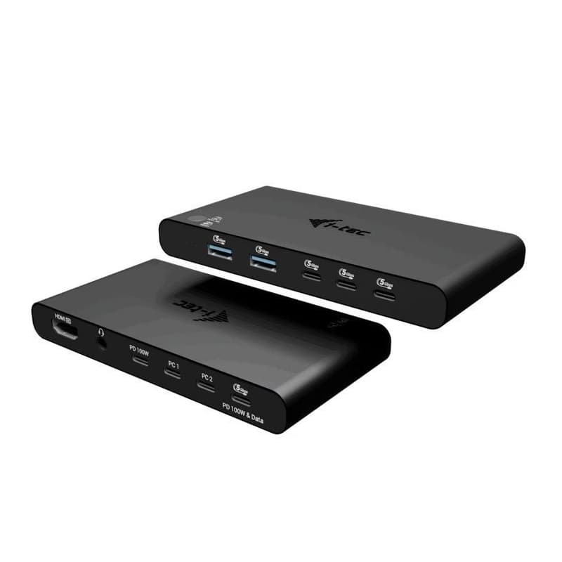 i-tec KVM Docking Station HDMI pre 2 hosty, Power Delivery 2x 100W 1
