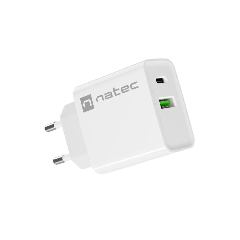 Univerzálna nabíjačka Natec RIBERA 20W 1X USB-A + 1X USB-C, biela 5