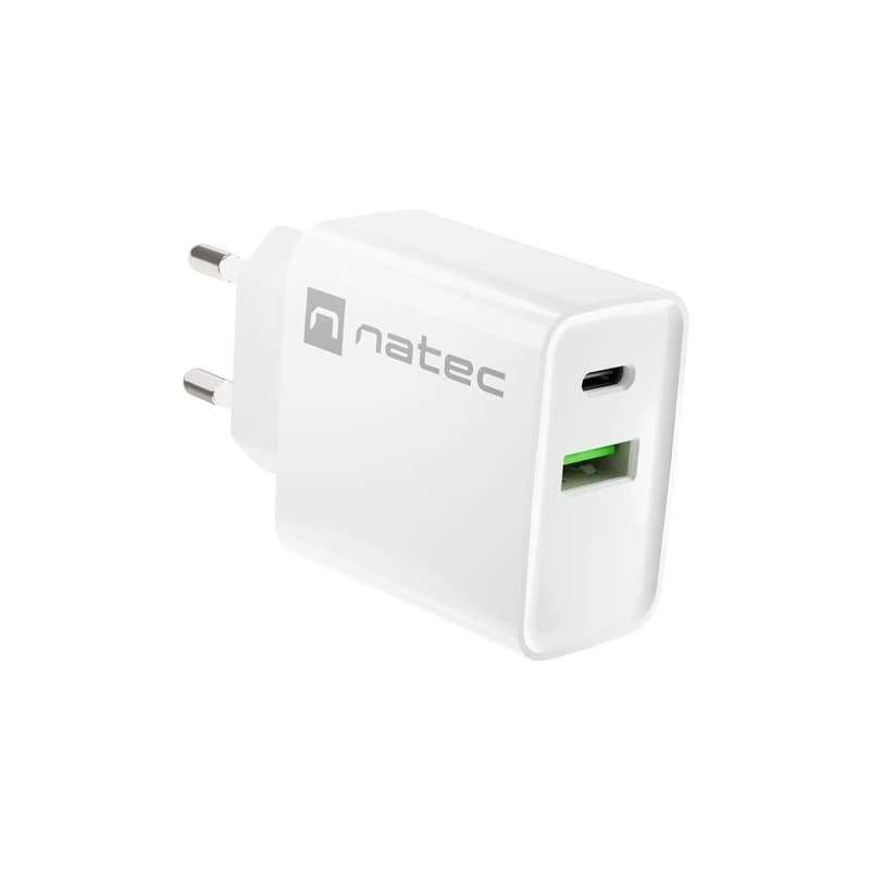 Univerzálna nabíjačka Natec RIBERA 20W 1X USB-A + 1X USB-C, biela 6