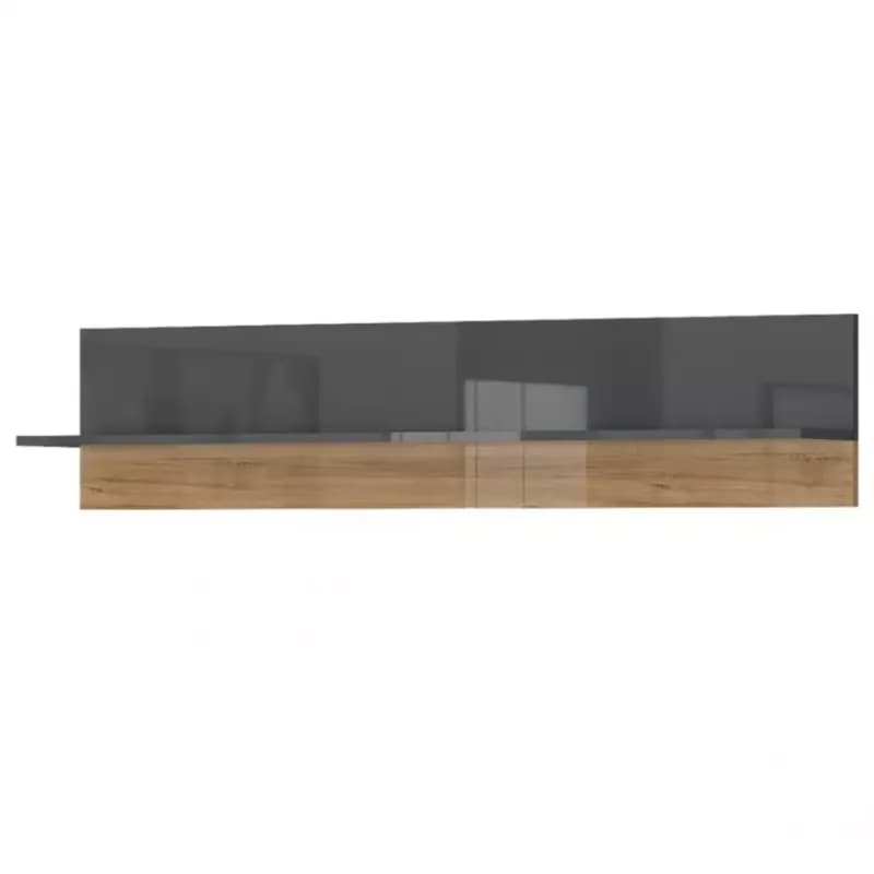 Polička Onyx VP128/ON lakované anthracite/pacific walnut 1