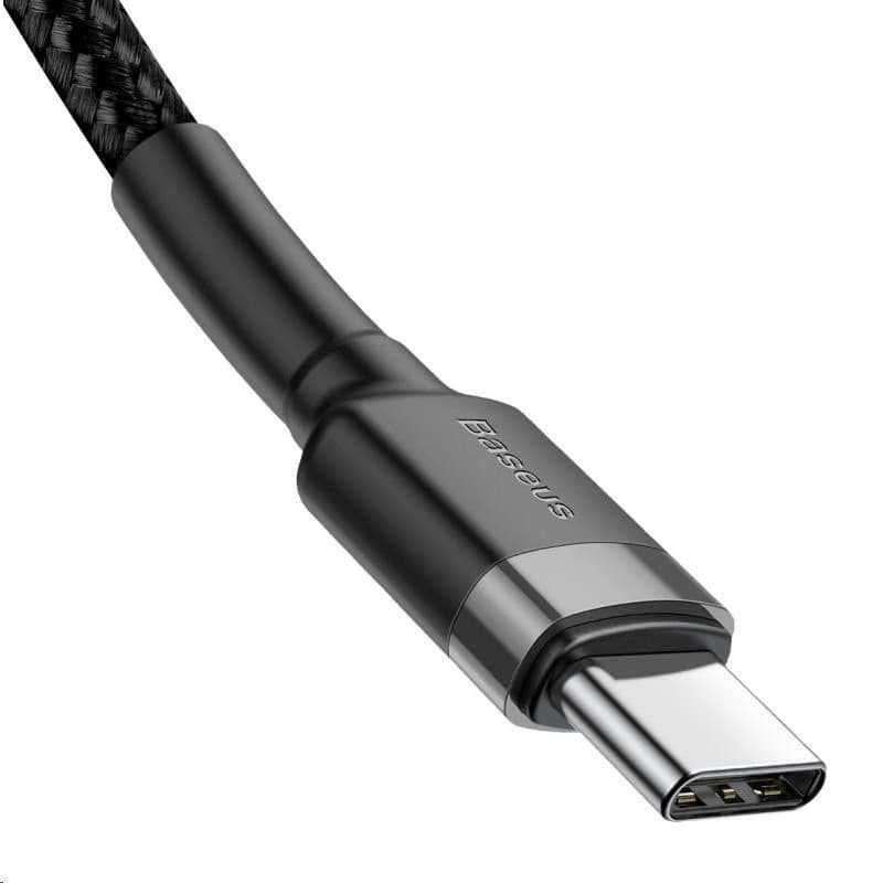 Baseus Cafule Series nabíjací / dátový kábel USB-C na USB-C PD2.0 60W Flash 2m, šedá-čierna 5