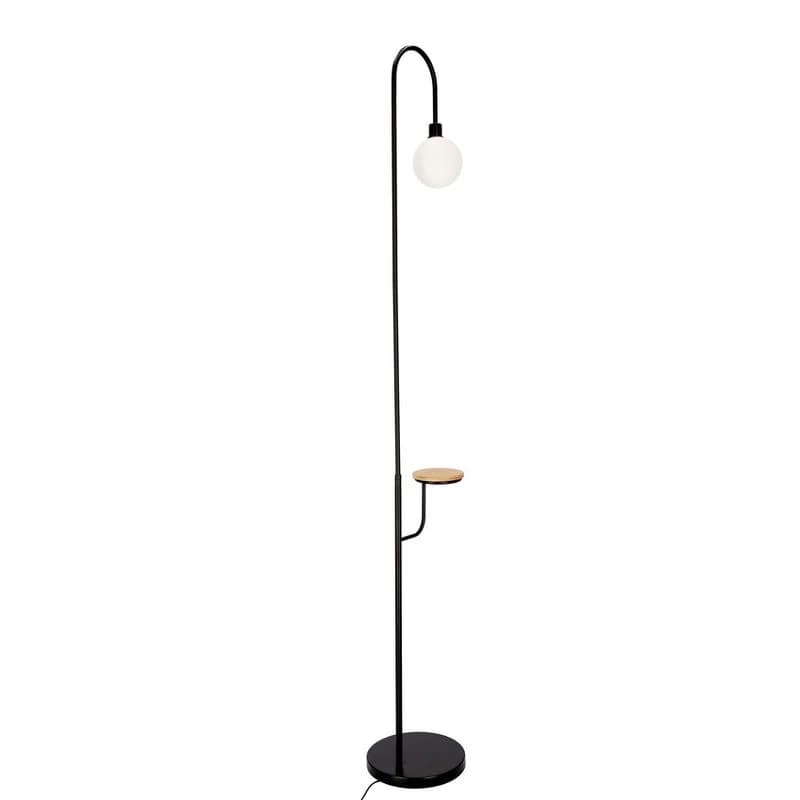 Stojaca lampa čierna polica 173 cm Vanity 4