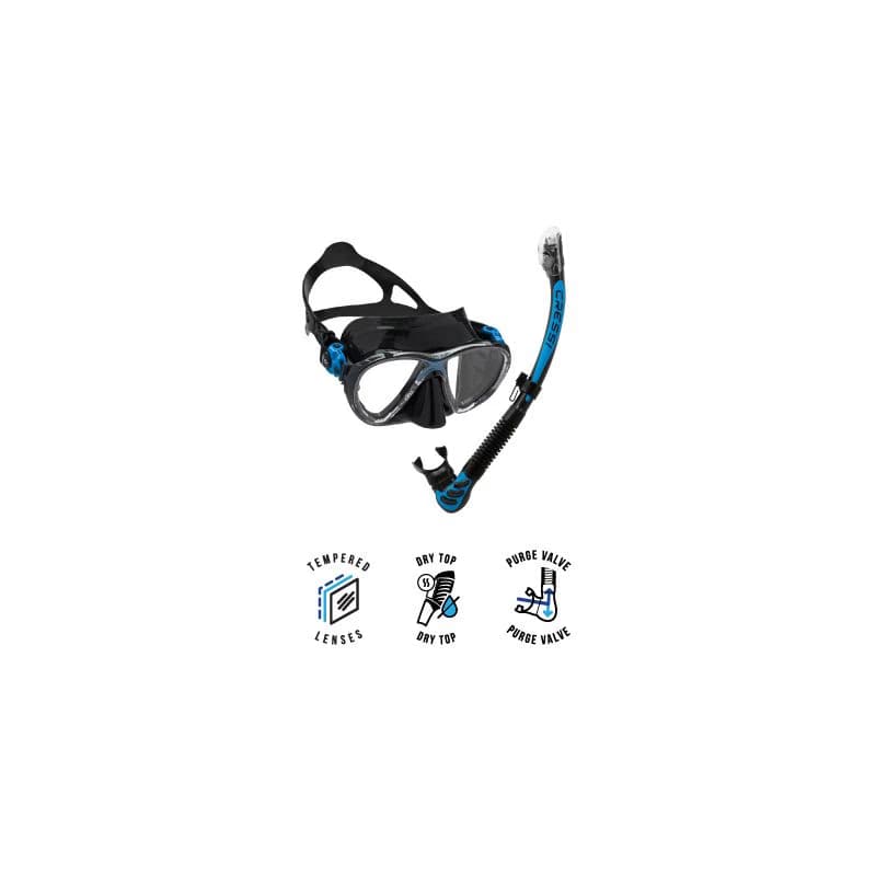 Potápačský šnorchlovací set CRESSI BIG EYES EVOLUTION+ALPHA UD COMBO BLACK BLUE 2