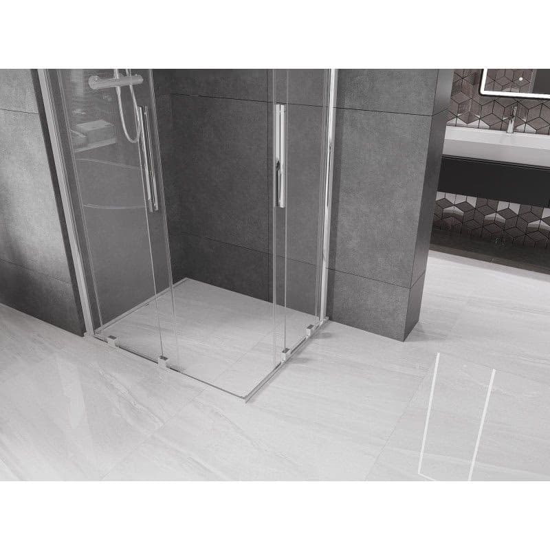 MEXEN/S - Velar Duo štvorcový sprchovací kút 100 x 90, transparent, chróm 871-100-090-02-01 5