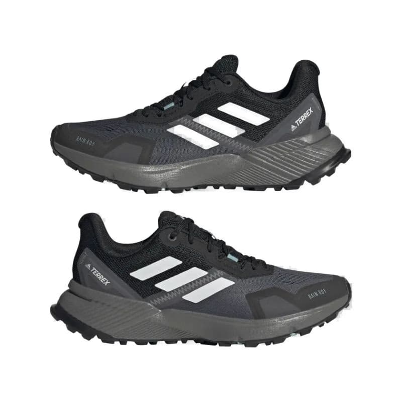 Dámska bežecká trailová obuv ADIDAS Terrex Soulstride Rain.RDY core black crystal white mint ton 5