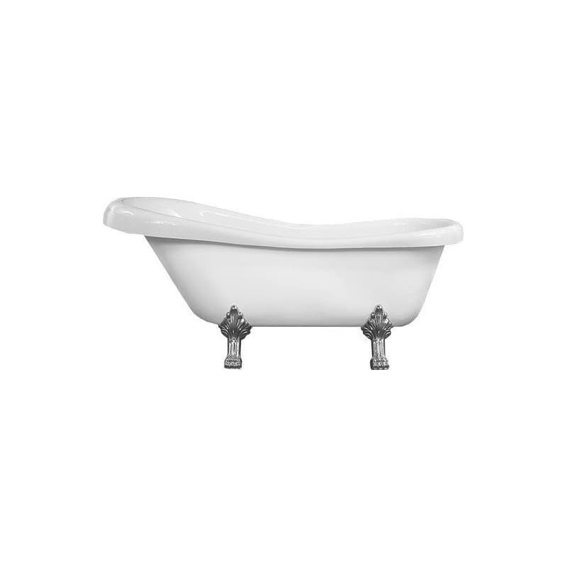 MEXEN/S - Retro voľne stojaca vaňa 170x75 cm biela chróm nohy , sifón chrom 53251707500-00