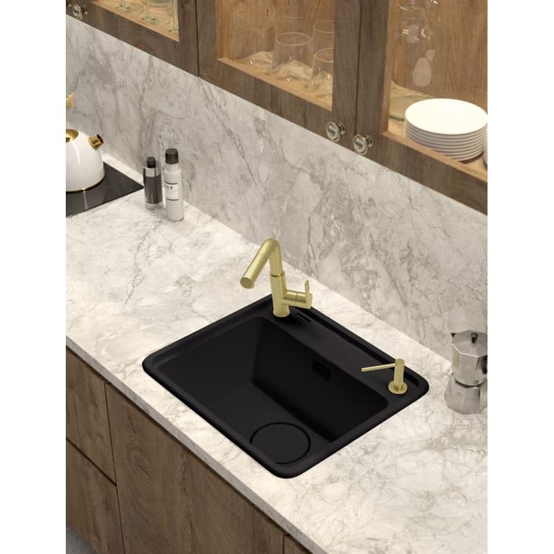 DEANTE DEANTE - Momi metallic graphite Granitový drez, 1-bowl ZKM_G103 5