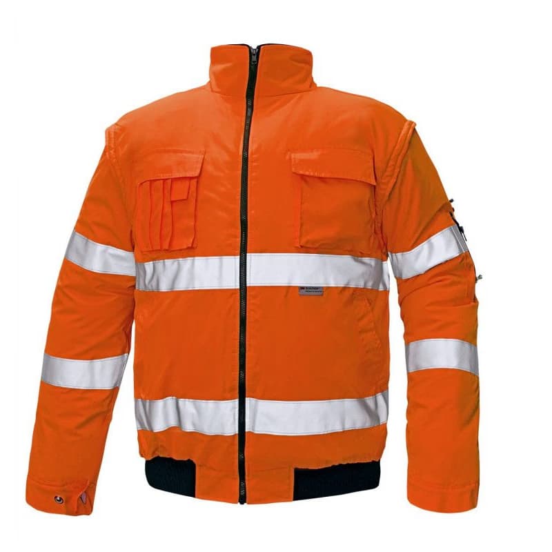 CLOVELLY pilot bunda HV oranž./navy S 5