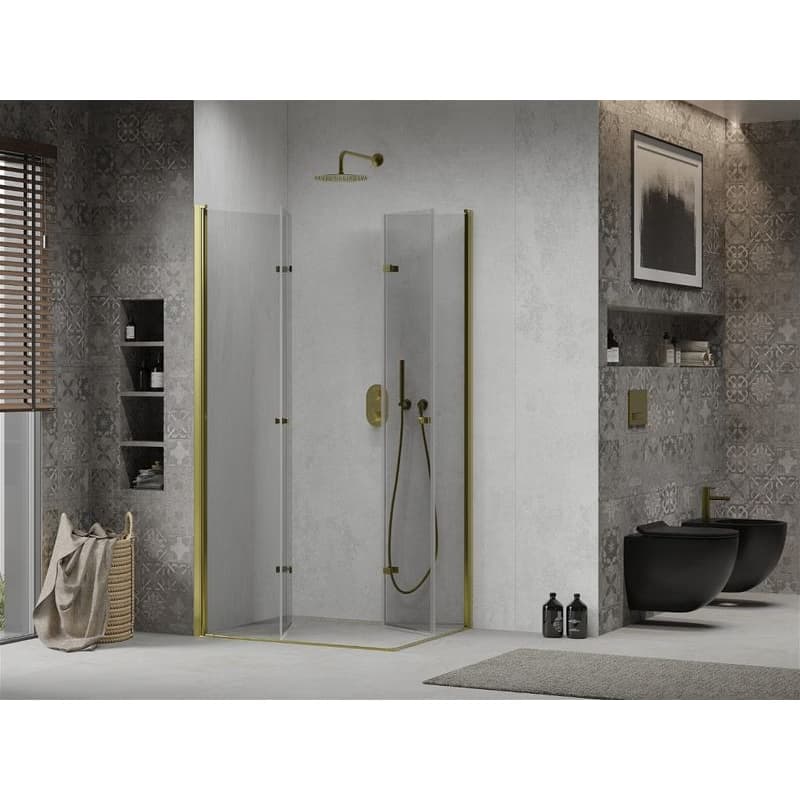 MEXEN/S - LIMA sprchovací kút 80x70, transparent, zlato 856-080-070-50-00-02 3