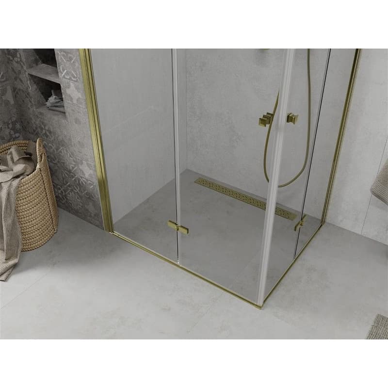 MEXEN/S - LIMA sprchovací kút 80x70, transparent, zlato 856-080-070-50-00-02 5