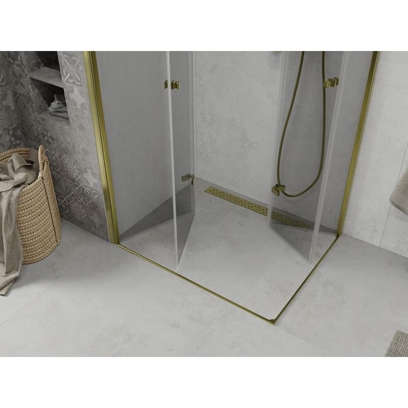MEXEN/S - LIMA sprchovací kút 80x70, transparent, zlato 856-080-070-50-00-02 6