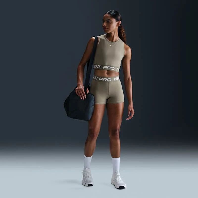 Dámske tréningové tielko NIKE PRO DF 365 CROP TANK-320-Beige 3