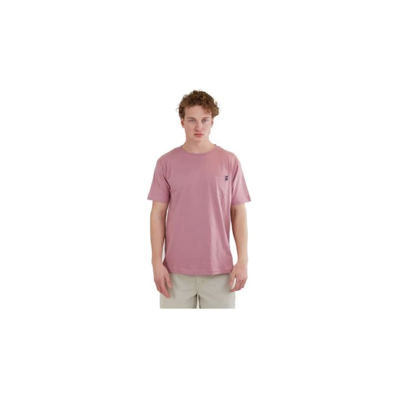 Pánske tričko s krátkym rukávom FUNDANGO Talmer Pocket T-shirt-345-raspberry