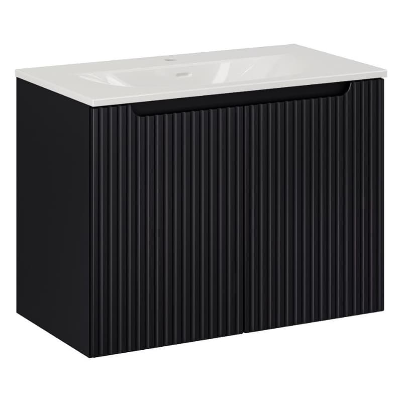 ArtCom Kúpeľňová skrinka s umývadlom NOVA Black U80/2 | 80 cm