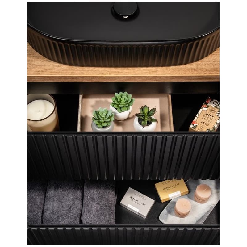 ArtCom Kúpeľňová skrinka s umývadlom NOVA Black U80/2 | 80 cm 4