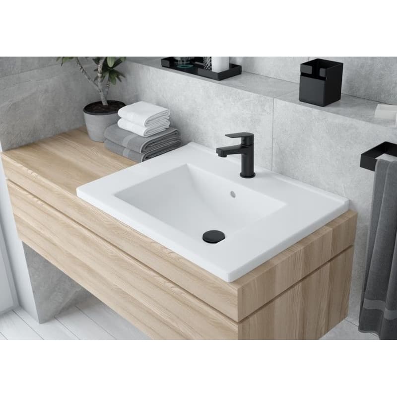 DEANTE - Floxs biela - Keramické umývadlo, vsadené - 60 cm CDI_6U6M 4