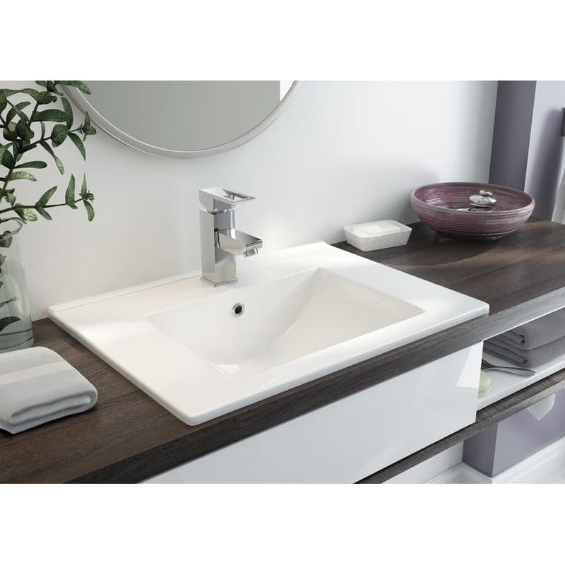 DEANTE - Floxs biela - Keramické umývadlo, vsadené - 60 cm CDI_6U6M 5