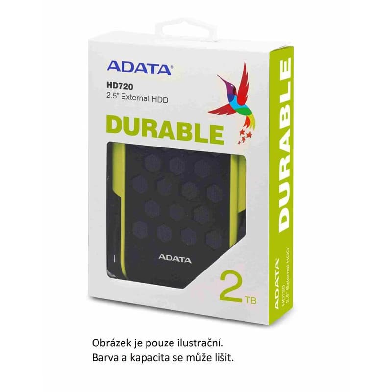 ADATA Externý HDD 2TB 2, 5" USB 3.2, DashDrive™ Durable HD720, G-sensor, modrý, (gumový, vode/nárazu odolný) 3
