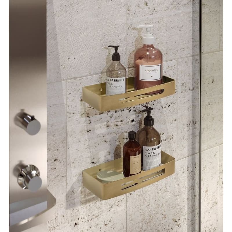 Gedy - SMART polička do sprchy, 300x45x128, zlato mat 241788 2