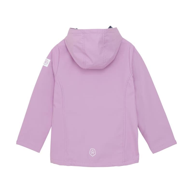 Dievčenská turistická softshellová bunda COLOR KIDS Girls Softshell - Light weight-6285-Orchid 2