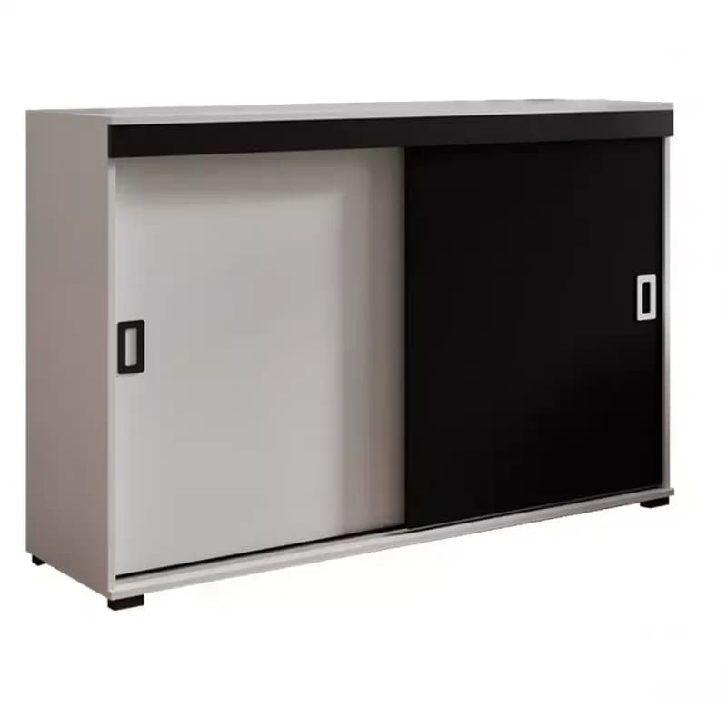 Komoda Retro 120 Biely/Čierna + Rukoväte Biely I Čierna 1