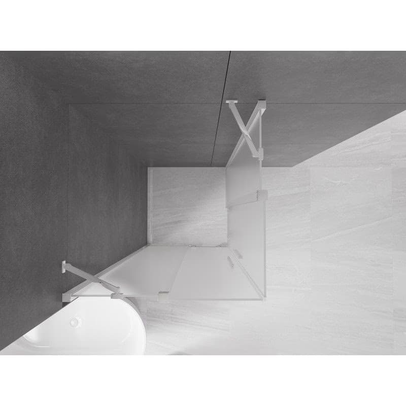 MEXEN/S - Velar Duo sprchovací kút, posuvné dvere 90 x 90, dekor, chróm 871-090-090-32-01 6