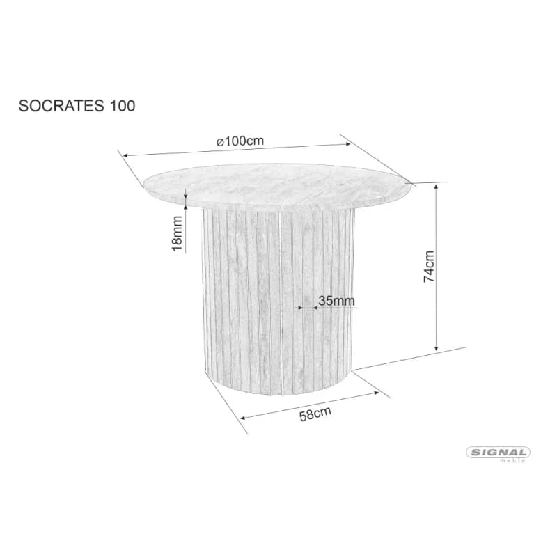 Jedálenský stôl SOCRATES Signal 3
