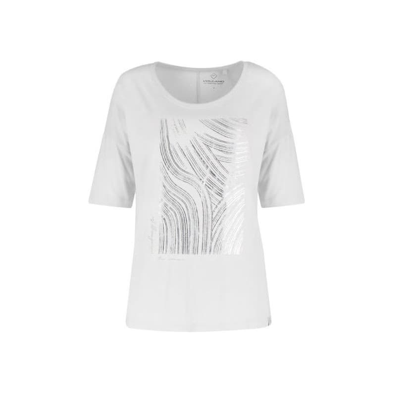 Dámske tričko s krátkym rukávom VOLCANO FEST-100-WHITE 4