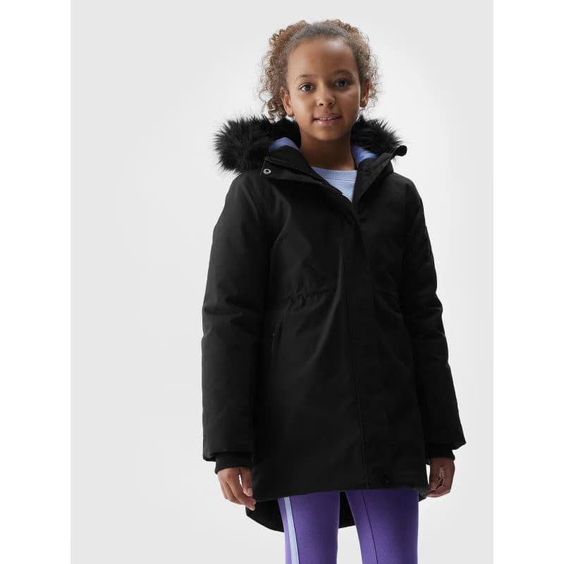 Dievčenská bunda 4F JUNIOR JACKET-JAW23TJACF106-21S-BLACK 2