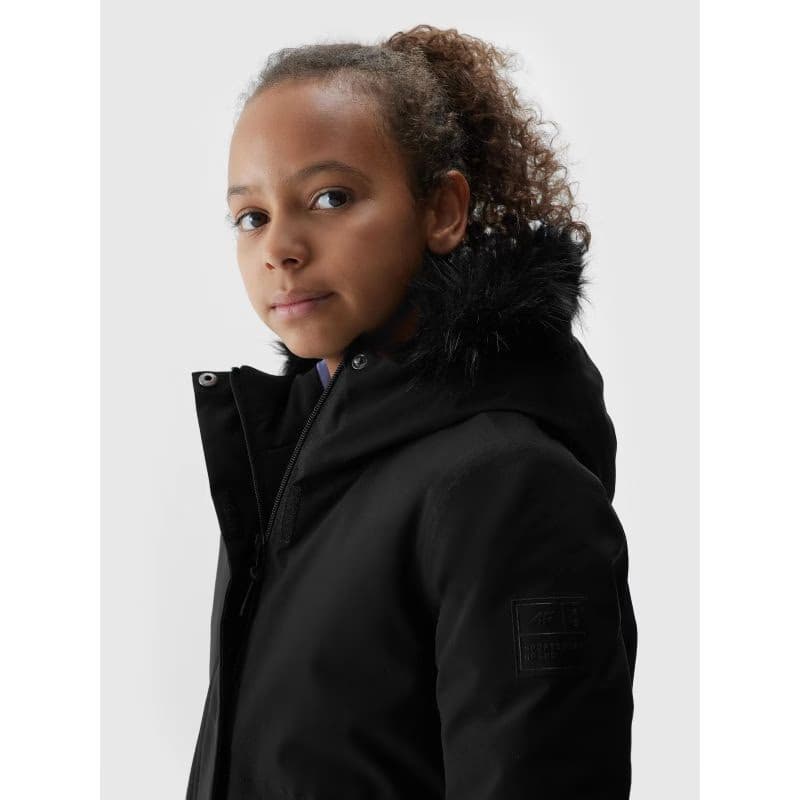 Dievčenská bunda 4F JUNIOR JACKET-JAW23TJACF106-21S-BLACK 6