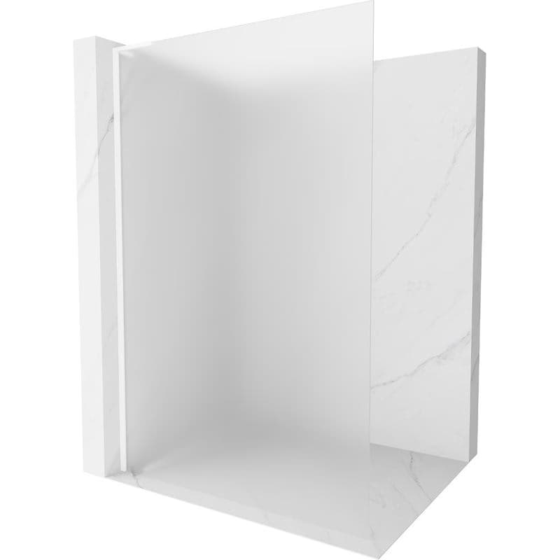 MEXEN/S - Kioto L Sprchová zástena WALK-IN 80 x 200, dekor, biela 800-080-103-20-30